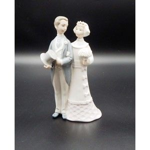 Lladro Spain Wedding Couple Bride & Groom #4808 Cake Topper Figurine